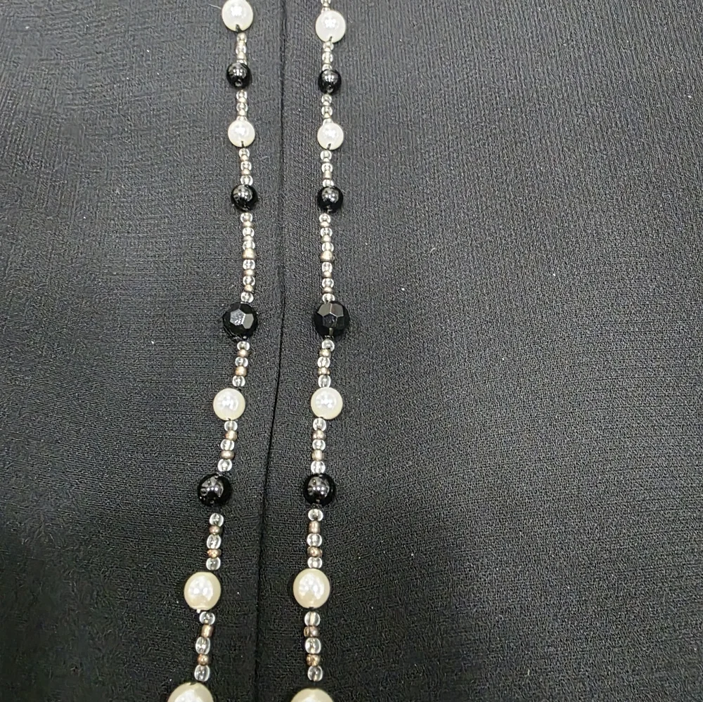 Tahari Luxe Black Blazer Jacket With Beads Size 12 - Picture 11 of 16